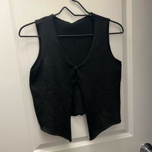 Black sweater vest